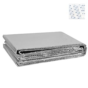 NAIZY Isolerende Folie Thermofolie Dak Dubbele Aluminium Luchtfolie Isolatiewol Isolatiefolie Koudebeschermingsfolie Raam Warmtefolie Warmte-isolatie, Koudebescherming Verduisteringsbehang