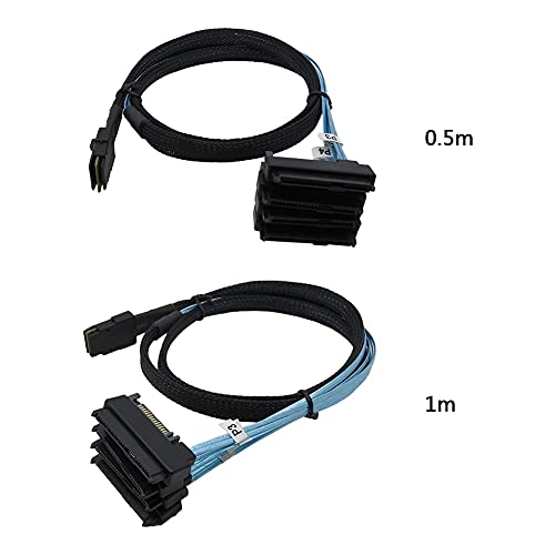Cable Connecte Mini SAS 36P SFF-8087 a 4 SFF-8482 1M miniatura 2