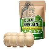 KsopoG Squirrel Repellent for Garden, Chipmunk Repellent Outdoor, Natural Squirrel & Chipmunk Deterrent, Keeps Squirrels Away from Yard, Attic & Bird Feeder, 3 Months Protection, Safe to Use - 8P