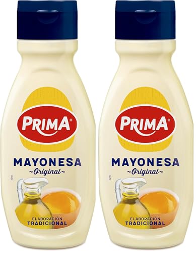 Prima Mayonesa receta tradicional con huevos 100% origen España. 400 ml (Paquete de 2)