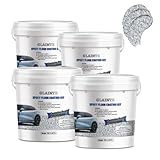 GLAINTE Upgrade Epoxy Concrete & Garage Floor Paint Coverage of 190 SQ.FT, Marble Effect Floor Coating Kit for Interior/Exterior - Contains Real Sand