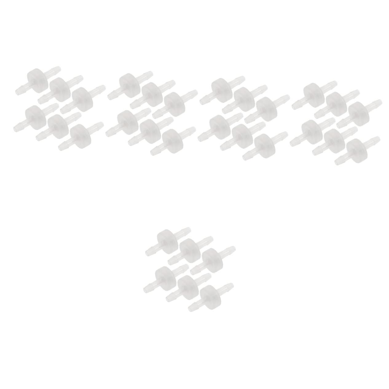 GLEAVI 5 Set Valvola Di Ritegno Tu Valvola Di Flusso Dell'acquario Di Non Ritorno in Linea Modo Unidirezionale Di Plastica Per Gas Pp Transparent 6 Pezzi*5