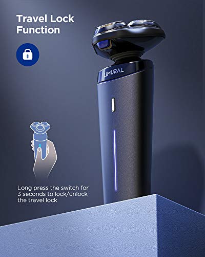 Limural Pro Electric Shavers For Men, Electric Rotary Shaver Razor With Extra Replacement Blade Sets Wet&Dry, Cordless Close Shave Men’s Grooming Kit With Pop-Up Beard Trimmer #TOP1