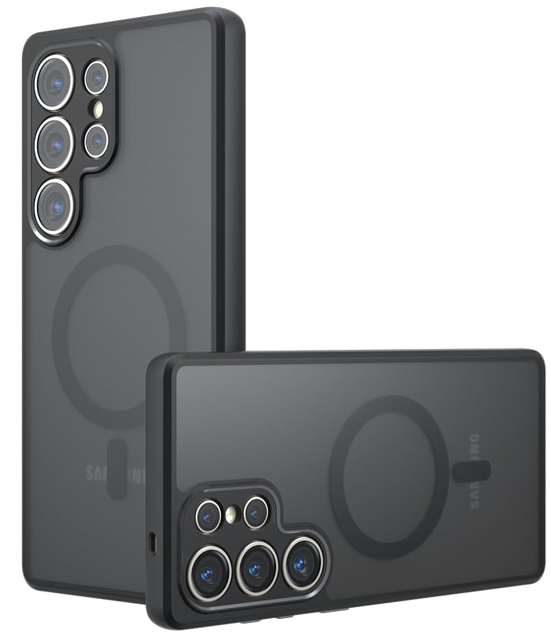Image of For Galaxy S25 Ultra Case, Translucent Design, Shockproof, Back Mount, Magnetic, Compatible with MagSafe, Matte Case, US Military MIL Standards Certified, TPU + PC Material, Lightweight, Simple, No