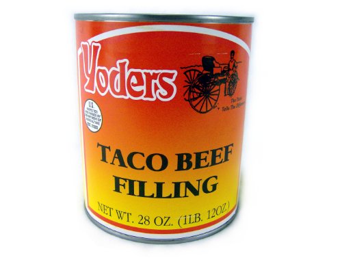 Yoders Taco Beef Filling – 28 oz Can, Pack of