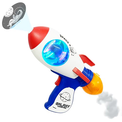 Image of VGRASSP Musical Space Projection Gun Toy for Kids - Lights, Music, Mist and Astronaut Projector Rocket Pistol Toy - Interstellar Adventure with Spinning Lights - Color As Per Stock