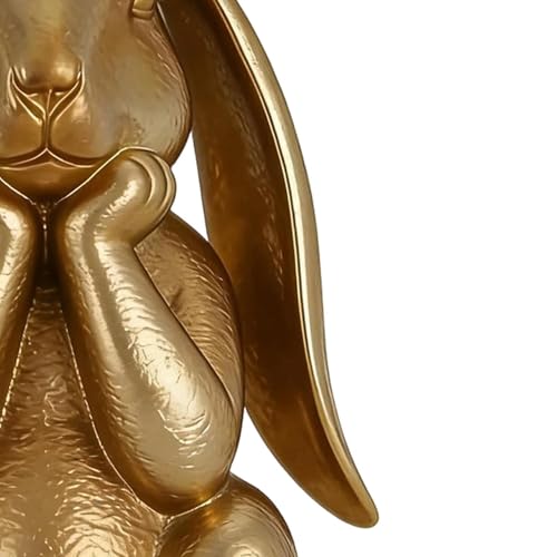 Figurine de lapin doré de Pâques, le cadeau idéal pour décorer une ferme ou un bureau - 8