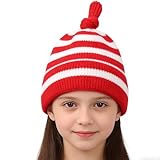 CLeemuziN Kids Funny Stripes Stretch Knitted Hat Striped Skull Beanie Caps Christmas Santa Hats Winter Warm Ski Cuffed Hats