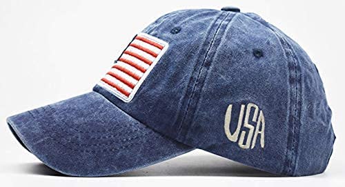 Izus American Flag,Distressed Baseball Hat – 100% Distressed Cotton Dad Hat Embroiderred For Adult (Navy) #TOP5