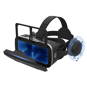 VR Brille für 3D Filme Video Movie Game Brille VR Brille Kompatibel mit 4,5 ~ 7,4 Zoll Smartphones.