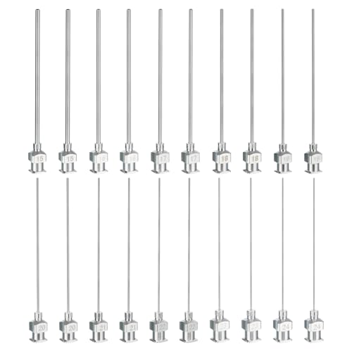 Aiguilles distribution en acier inoxydable PATIKIL embouts métal colle épaisse