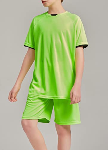 Image of DANI CHINS Boys Loose Athletic Short-Sleeve Shirt and Active Mesh Shorts Set
