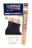 Copper Fit Elite Air Back Support Brace with Airflow Technology, Adjustable Compression Straps, Double Band, One Size Fits Most