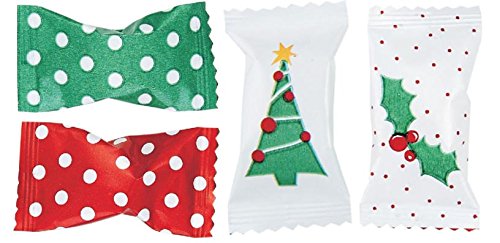 Christmas Holiday Themed Peppermints 100 Count Wrapped - Mint Candy