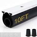 BOWSEN Heavy-Duty U+O Ring Universal Garage Door Bottom Seals Weatherstrip Weather Stripping Rubber with Aluminum Track Retainer Kit, Black (10 FT, 1-1/4" Width)