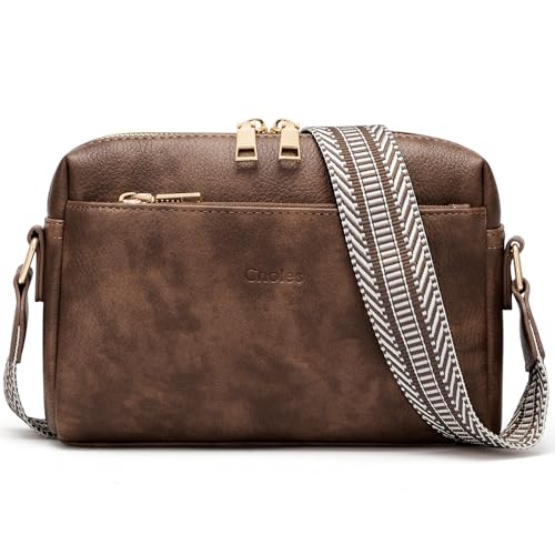 Cnoles Crossbody Bag Small Women Shoulder Cell Phone Handbags Fashion Vegan Leather Purses For Women with Guitar Strap