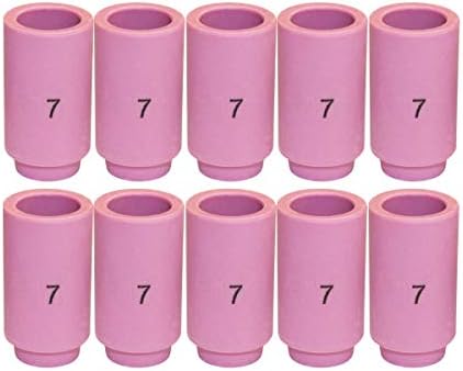 WeldingCity 10-pk Ceramic Cup 13N11 (#7, 7/16") for TIG Welding Torch 9, 20 and 25 Series in Lincoln Miller ESAB Weldcraft CK Everlast