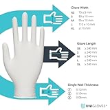 Unigloves Unicare Latex GS0014 Examination - Multipurpose, Powder Free Disposable Gloves, Box of 100 Gloves, Natural, Large - Image 5
