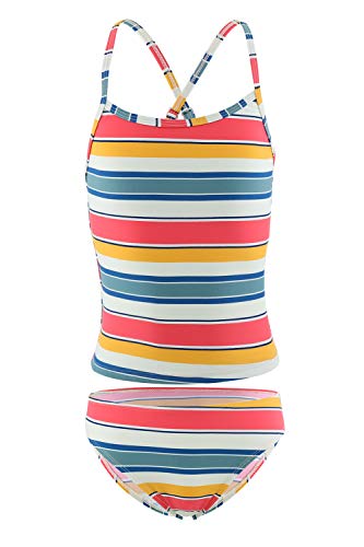 Image of Girls Two Piece Tankini Swimsuit Hawaiian Ruffle Swimwear Bathing Suit Set