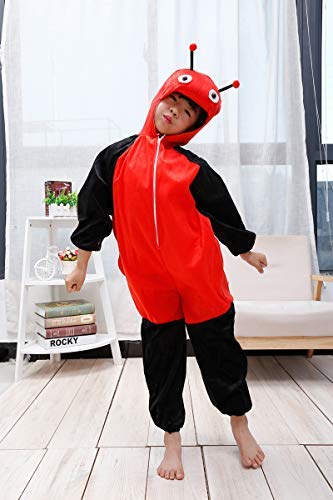 JADE Lady Beetle Costume for Girls – Bugs costume for Girls – Lady Beetle Jumpsuit Costume for kid’s party - bugs Bodysuit cosplay costume