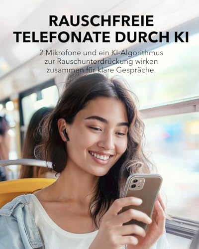 soundcore by Anker K20i, Semi-In-Ear Earbuds, Bluetooth Wireless, Schwarz – Ansicht 6