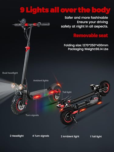 Offroad Electric Scooter Adults with Seat – 37-40 Miles Long