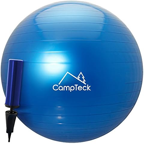CampTeck 65cm Exercise Ball with Pump Cover