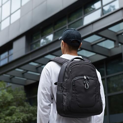 Amazon Basics Travel Laptop Backpack for 15.6 inch Laptop, Black - Image 8