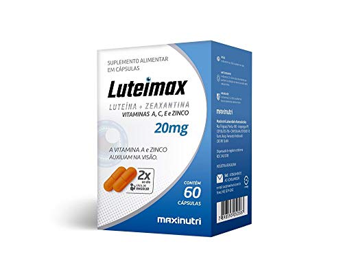 Luteimax (Luteína & Zeaxantina) 20mg - 60 Cáps., Maxinutri