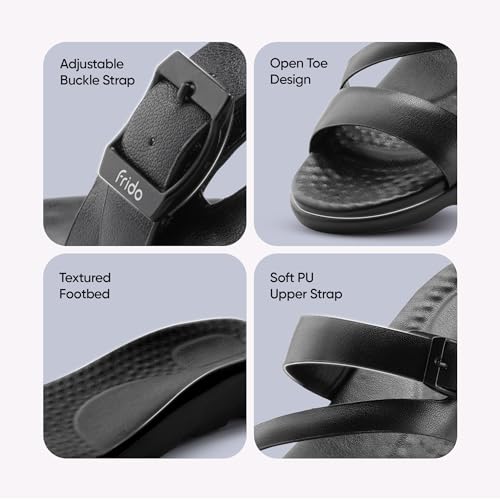 Image of Frido Cloud Comfort Orthopaedic Sandals for Women | Arch Support & Heel Cushion | Anti-Slip Sole, Adjustable Buckle | Lightweight Soft PU Footbed | Available in Open Toe & Toe Separator Style