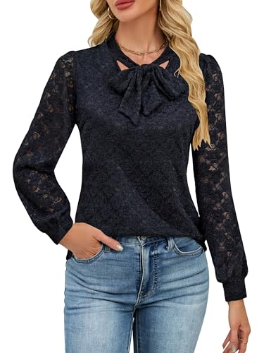 Blooming Jelly Womens Lace Long Sleeve Tops - image 1