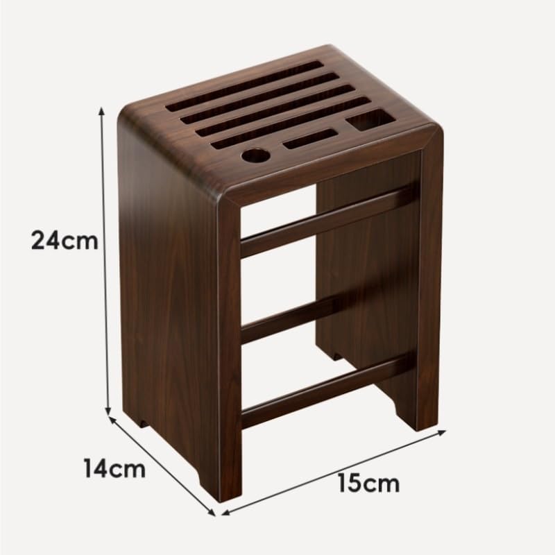 Seven Hole Solid Wood Rack Storage Stand for Kitchen Home Use Countertop Type Multi Functional