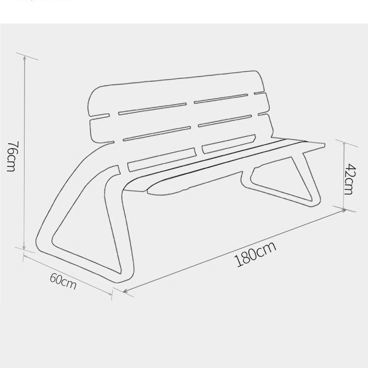 Banc Exterieur Jardin Banc de Parc extérieur en Acier Inoxydable, siège Loisirs Plastique et Bois, Long Banc Cour, Double Tabouret Banc Extérieur