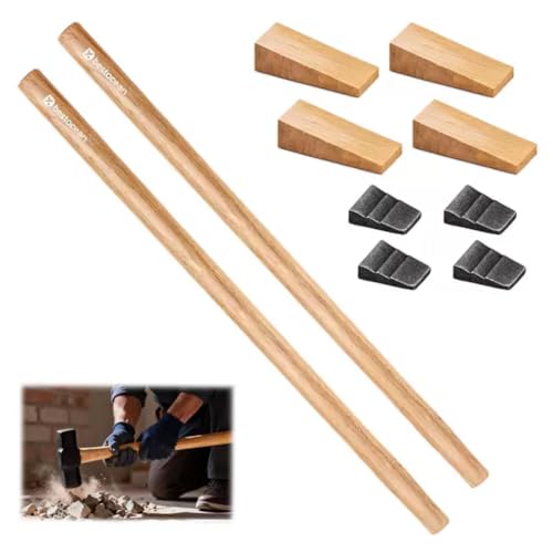 36 Inch Sledge Hammer Handle Replacement 2-Pack Heavy Duty Maul Handle & Splitting Maul Handle Replacement Compatible with Stiletto Hammer Handle & Ax Handles Replacement for Demolition Yard Work