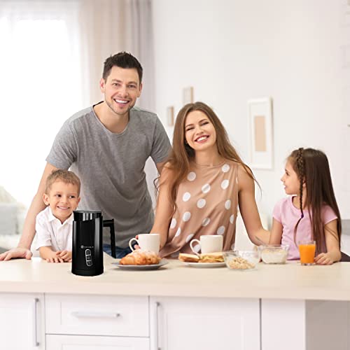 Geniuslix Milk Steamer And Frother 10.1 Oz – This Electric Milk Frother 500W Makes Soft Hot Or Cold Foam Maker For Your Latte, Cappuccino And Macchiato - Automatic Milk Steamer With Ergonomic Handle. #TOP5