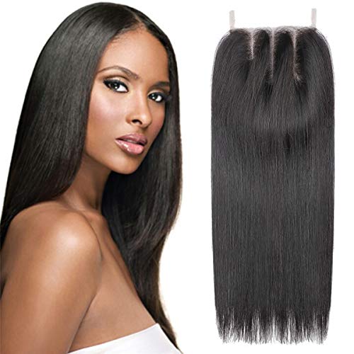 Click image to open expanded view AMELI 4×4 Lace Closure Human Hair Closure Straight Closure 3 Part Closure Natural Black Brazilian Virgin Hair (16 inch)
