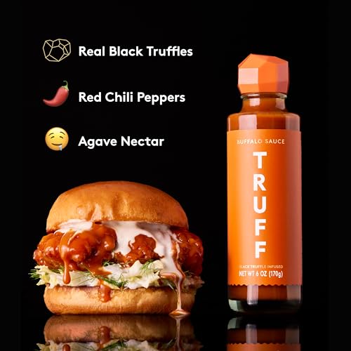 image for TRUFF Buffalo Sauce, Gourmet Hot Sauce with Red Cayenne Peppers, Black