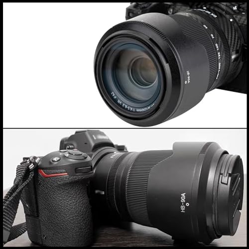 Parasol de lente HB-90A y tapa de lente de 62 mm compatible con Nikon Z DX 50-250 mm f/4.5-6.3 lente VR, Z 50 mm f/1.8 S (paquete de 1+1) - imagen 5