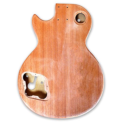 Bexgears Diy Electric Guitar Kits Flame Mahogany Veener Top Hollow Okoume Wood Body Maple Neck & Composite Ebony Fingerboard You Build The Guitar #TOP2