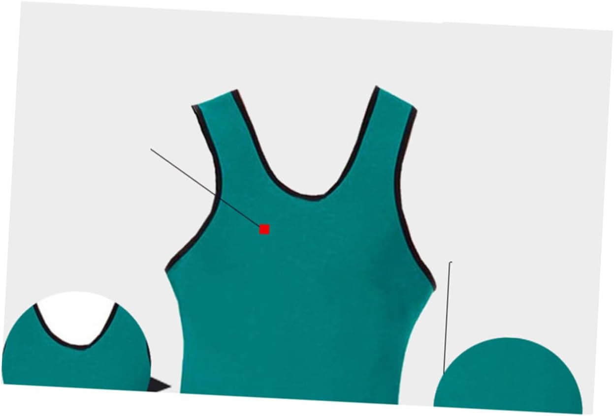 Homoyoyo Men's Compression Vest Neoprene Waist Trainer Workout Shirts Body Shaper Tank Top for Men Green