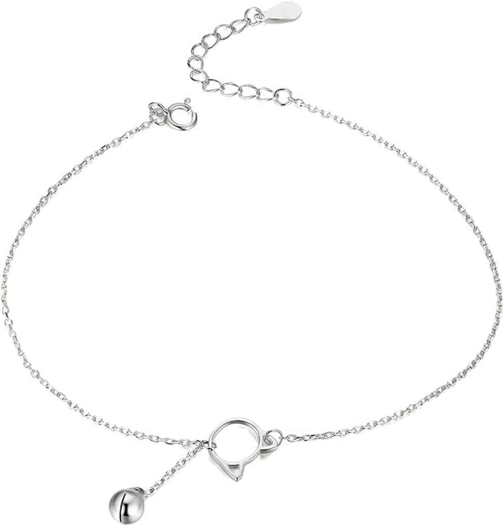 2026 ユニ シンプル エッセンシャル ビーズ リンク アンクレット 925 スターリングシルバー ブレスレット 足 ジュエリー