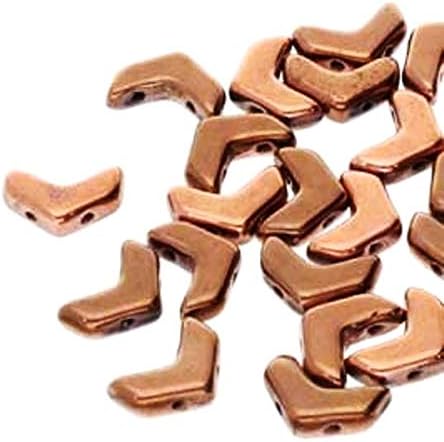 30 Cuentas de Cristal Checo Chevron Duo. Gran selección de colores y acabados (Full Capri)