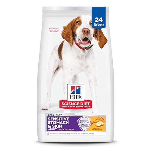 Hill's Science Diet Adult 1-6 Sensitive Stomach & Skin Dry Dog Food, Grain Free Chicken & Potato, 24 lb. Bag (Updated Formula)