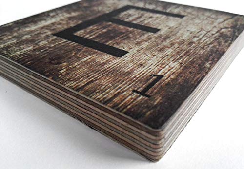 K&L Wall Art 3D Letras decorativas de madera de abedul 10cm letra grande cartel de madera conjunto con 12 piezas 60 x 60 cm