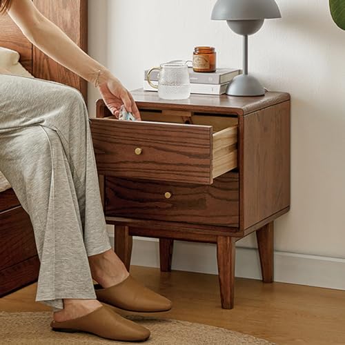 Table de chevet en bois massif haut de gamme meuble d'appoint élégant - 4