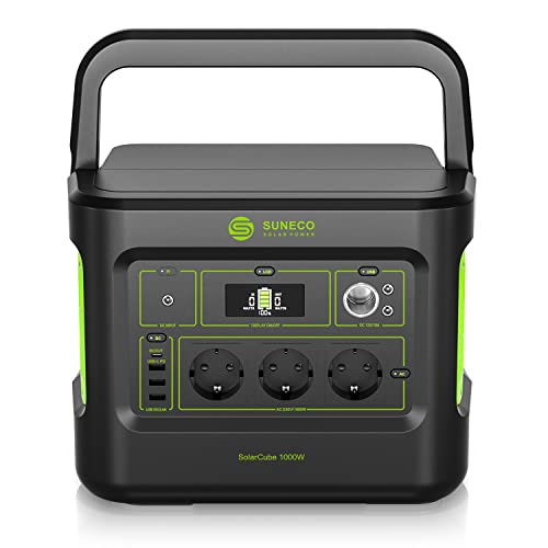 Tragbare Powerstation mit 100W Solarpanel und 1024Wh Akku