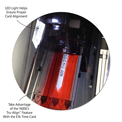 image for Lathem 1600E Time Clock Machine and Document Stamp, Employee Clock in 