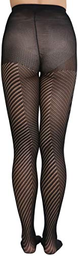 Image of ToBeInStyle Women's Vintage Art Deco Chevron Ornate Design Tights Pantyhose