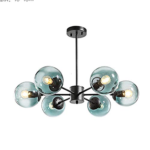 Lustre en verre soufflé à la main et style moléculaire pour décoration de boutique chic