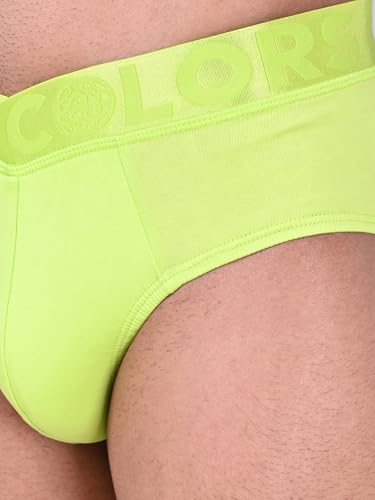 Image of Rupa Colors Modern Solid Brief for Men, Cotton Blend, Regular Fit, Outer Elastic, Pack of 1